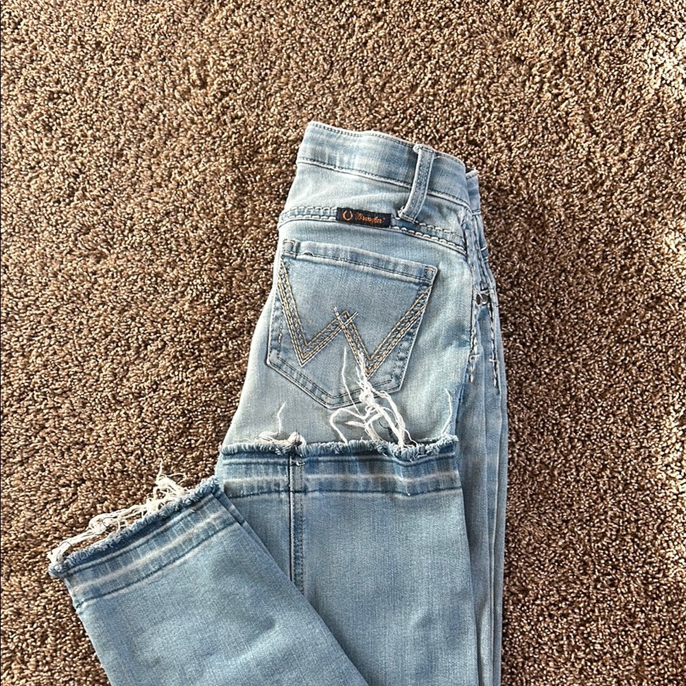 Wrangler Women's Light Blue Distressed Jeans